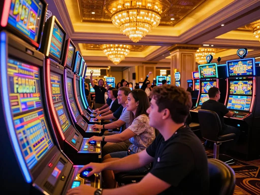 Experience the excitement of gaming at trang chủ hm88 with vibrant slot machines and enthusiastic players