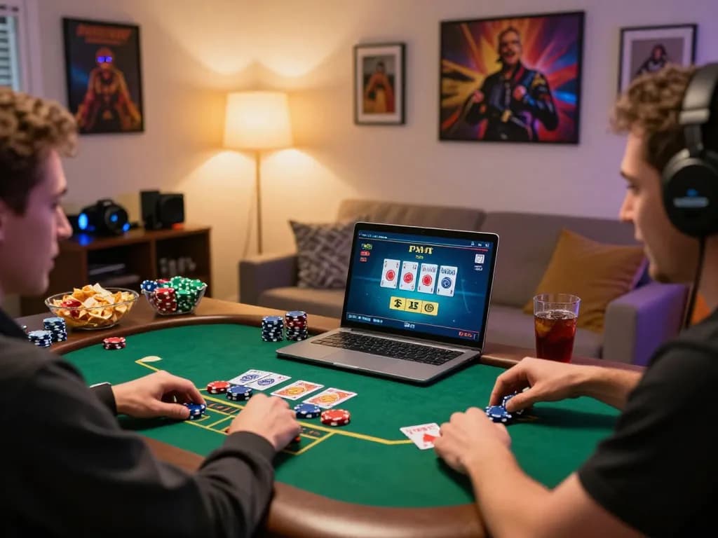 Engaged player strategizing on f8betz while enjoying live dealer blackjack at home.