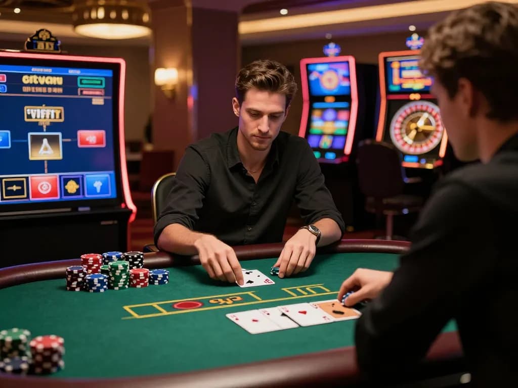 KUBET player engaged in an online poker game with a vibrant interface, showcasing strategies for winning.