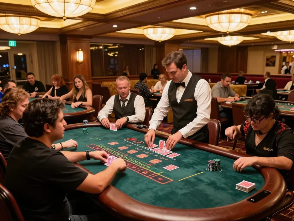 Players at u888 blackjack table strategizing bets while dealer deals cards
