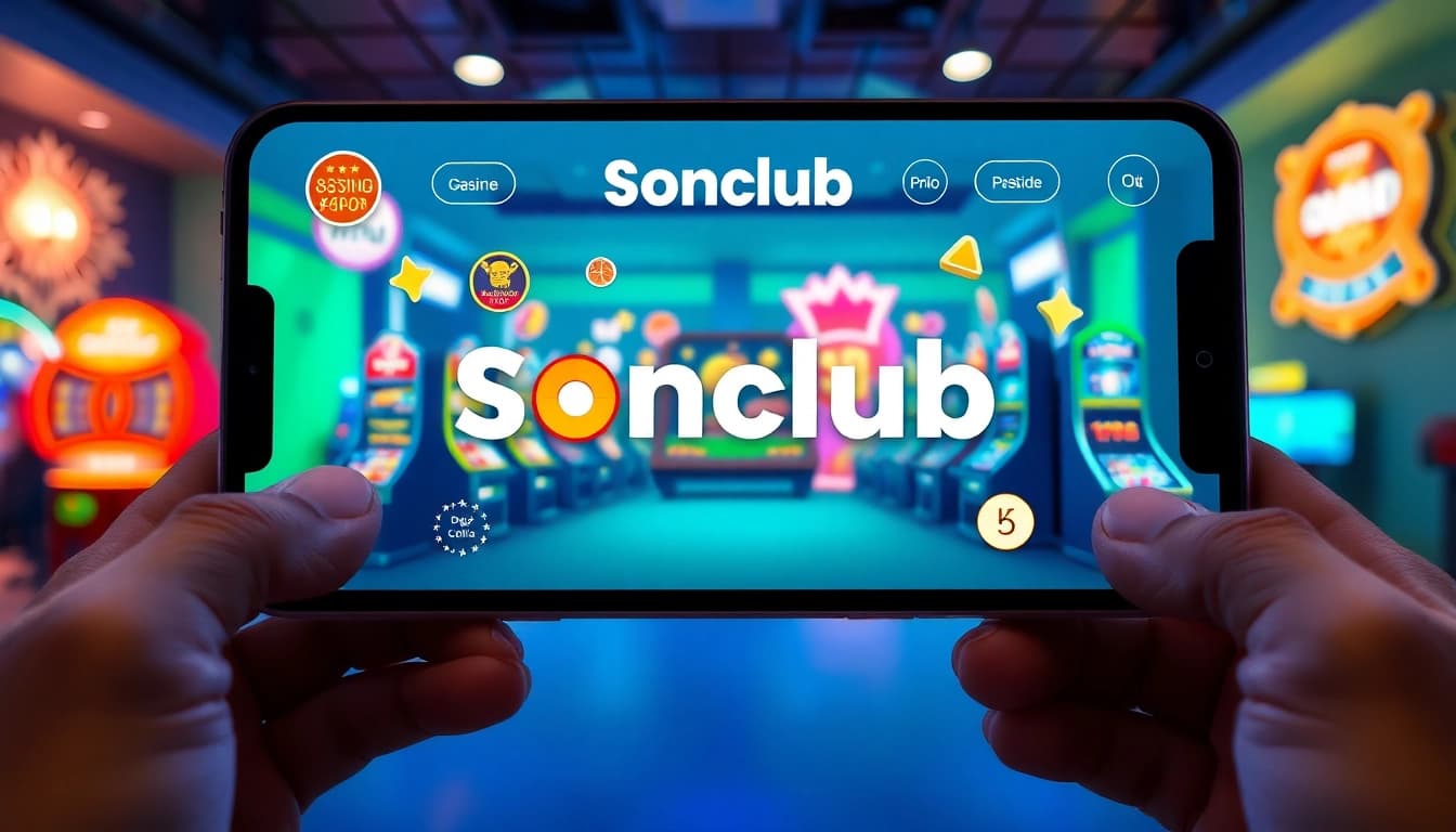 Exciting online gaming experience at Sonclub with mobile interface showcasing vibrant games and promotions.
