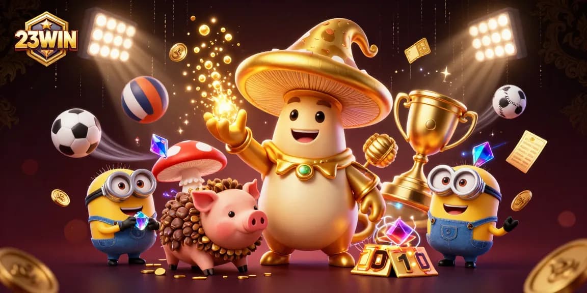 Experience thrilling gameplay at 23WIN, where wizards transform bets to gold amidst vibrant sports action.