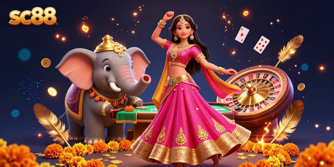 Experience the exciting world of sc88 online gaming with a vibrant, dynamic 3D casino scene.