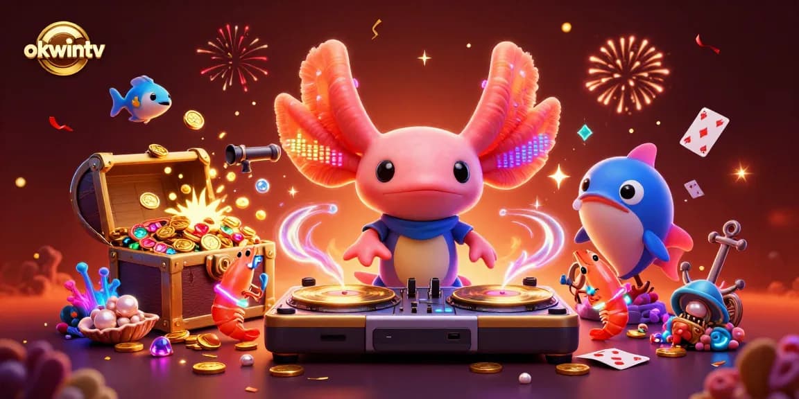 Engage with the exciting world of okwintv, where neon axolotl DJs mix winning strategies for gamblers.