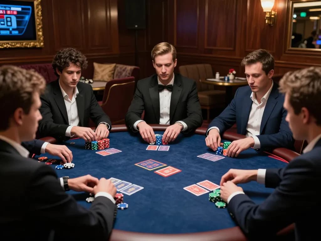 Experience the thrill of fun79 vip with a high-stakes poker game in an exclusive lounge.