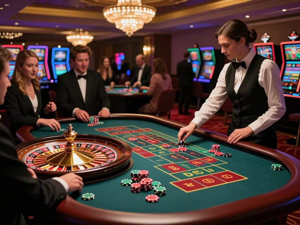 Bet on https://rr88.wales/ exciting roulette table at a luxurious casino, with chips placed for a winning strategy.