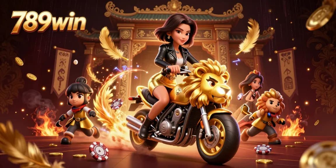 Experience thrilling gaming with 789win in a vibrant 3D casino scene packed with action.