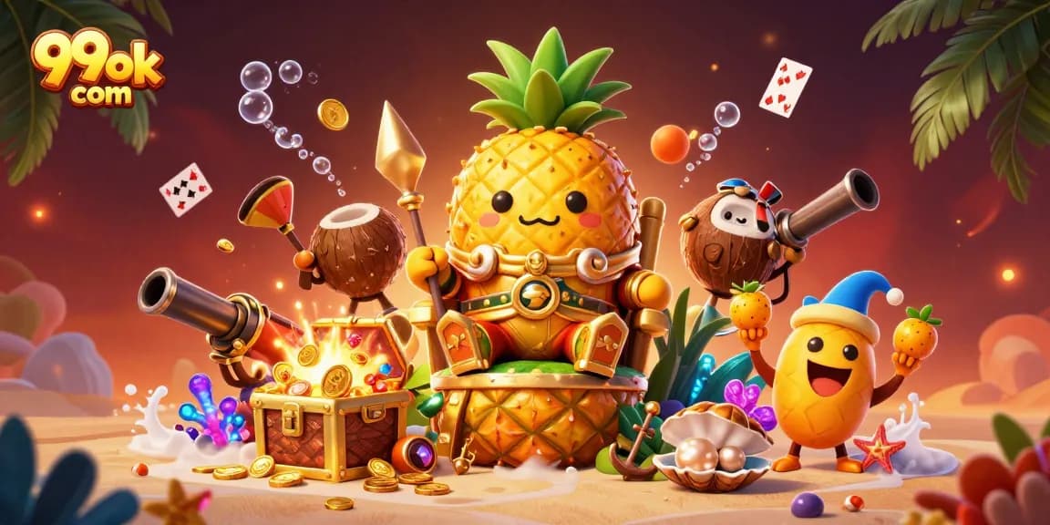Engage with the vibrant scene of 99ok com, showcasing dynamic characters in an exciting casino atmosphere.