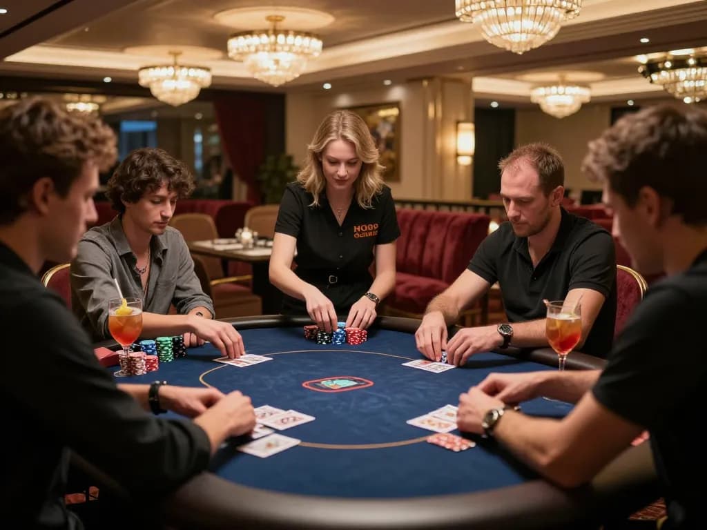 Experience the thrill of high-stakes poker in Go8's elegant VIP gaming area with exclusive decor.
