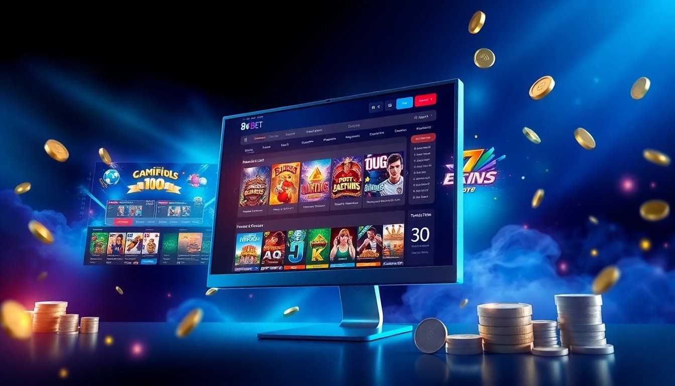 8kbet online betting platform interface showcasing vibrant games and sports betting.