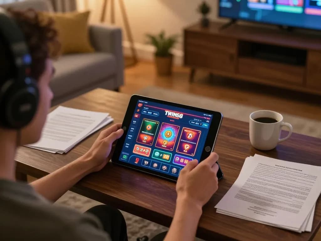 TWIN68 player engaging in online gambling, highlighting strategy and interactive gaming experience