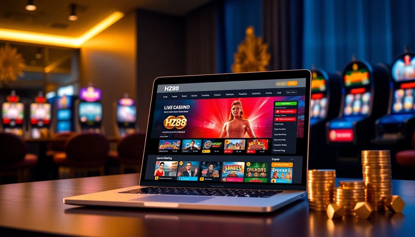 Explore the HZ88 online gambling platform showcasing diverse gaming options.