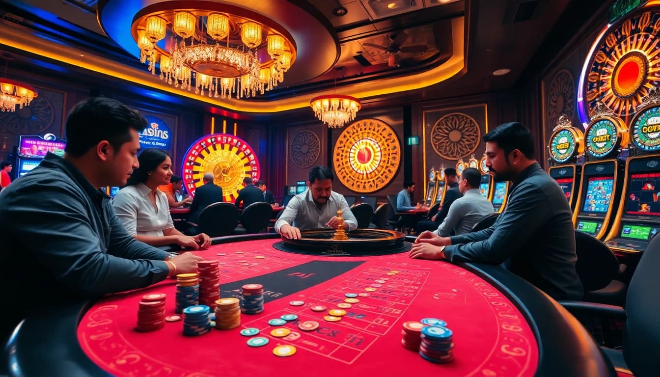 Experience the thrill of สล็อต u31 at a luxurious casino with vibrant tables and exciting gameplay.