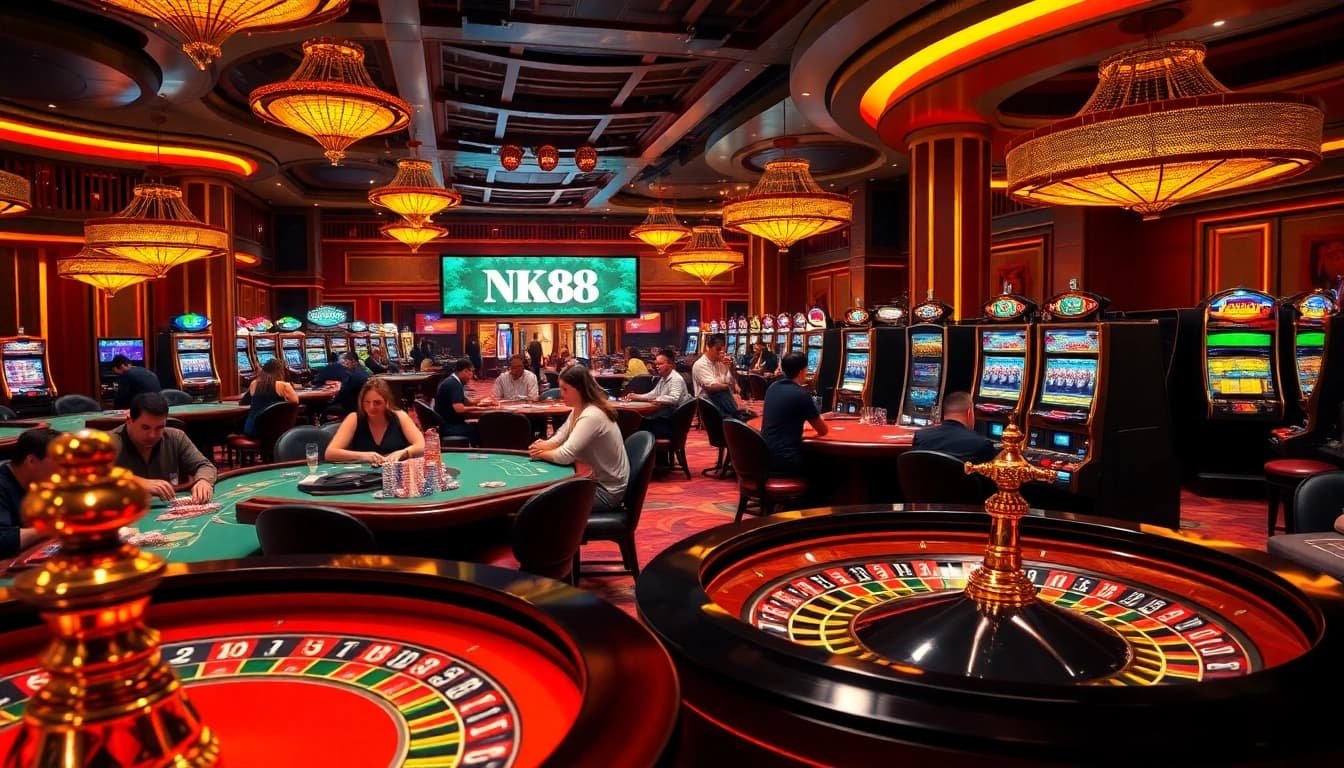 Players enjoying various games at NK88, a premier online casino offering exciting betting experiences.