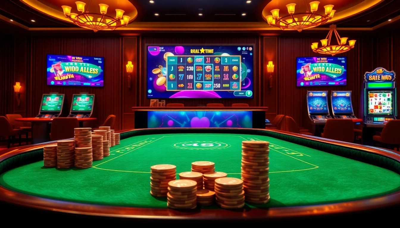 Experience thrilling gameplay with the luck8 app in a vibrant online casino setting.