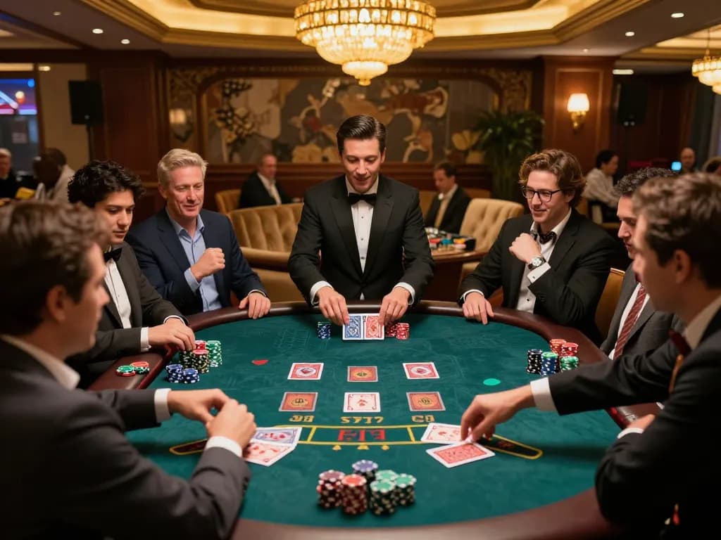 Engaging blackjack gameplay at a lively casino, showcasing SC88 excitement and strategy.