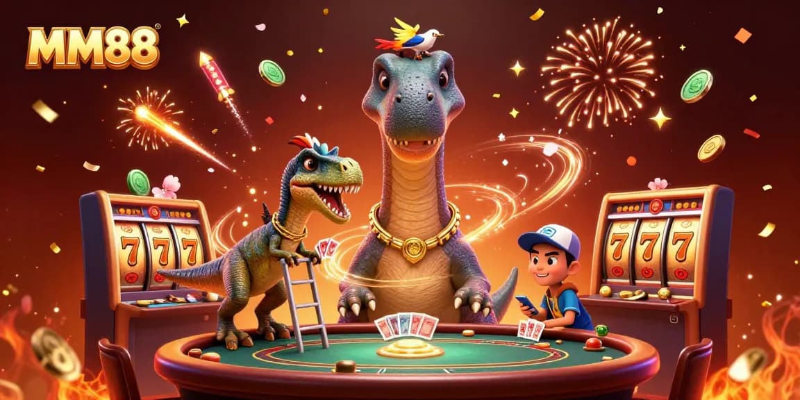 Engage in thrilling gameplay at MM88's ultimate casino experience, featuring dynamic 3D characters.