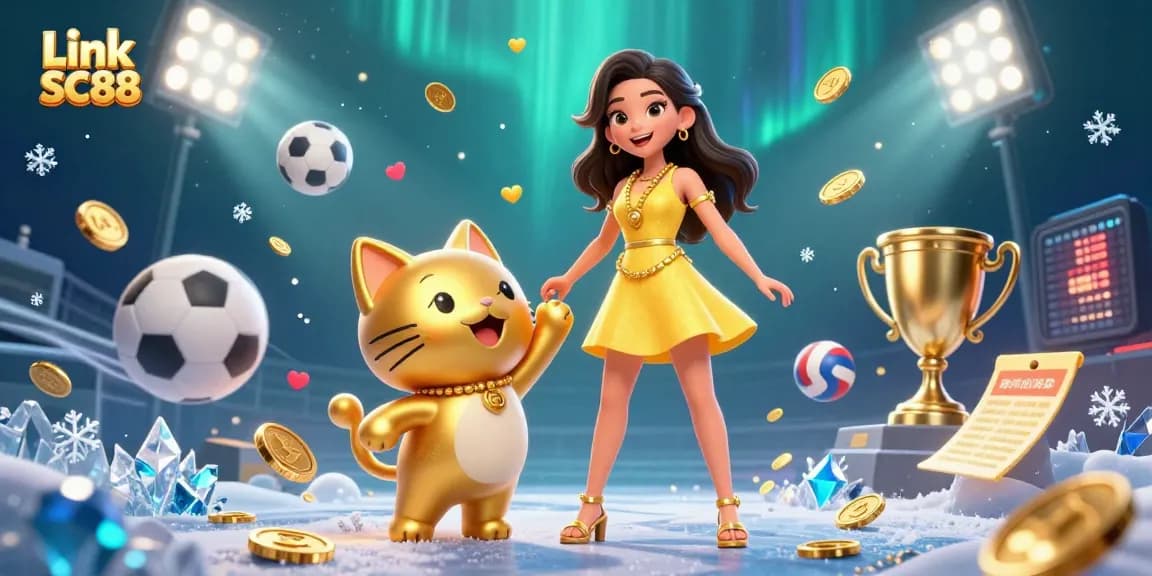 Engage with Link SC88 as your luck grows amidst golden coins and vibrant casino elements