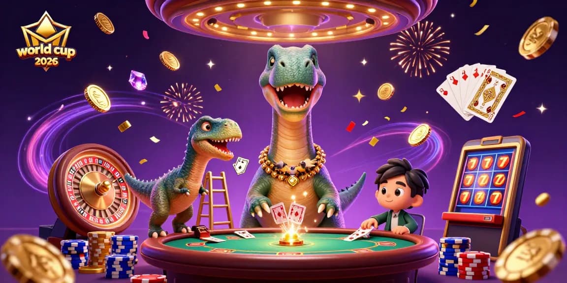 Experience the excitement of world cup 2026 with a vibrant casino scene featuring dynamic gambling elements.