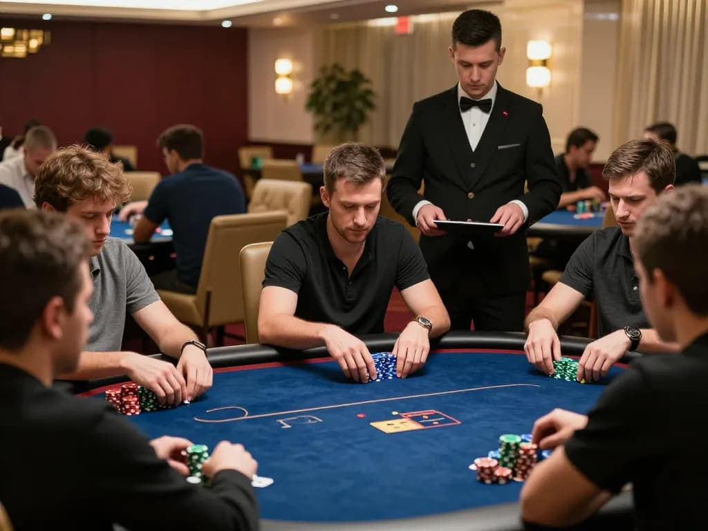 O8 SOCIAL players engaging in high-stakes poker game with focused strategies and competitive atmosphere.