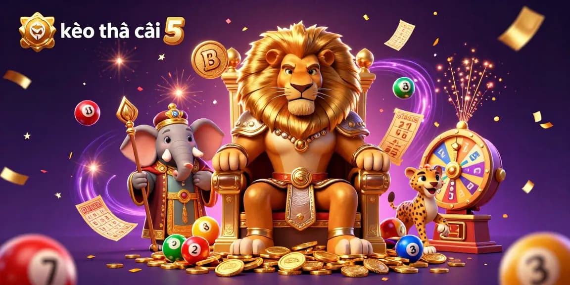 Engage with kèo nhà cái 5 through dynamic lottery elements and vibrant casino characters.
