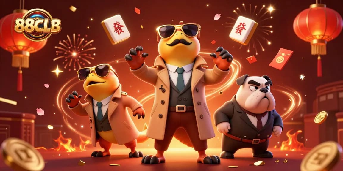 Experience the excitement of 88CLB as cartoon raptors sneak into a VIP casino lounge.