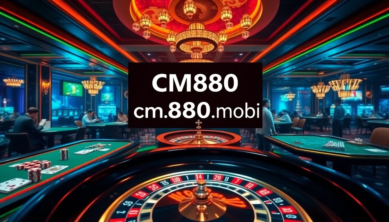 Exciting card game action at https://cm888.mobi/ casino with vibrant lighting and dynamic players.