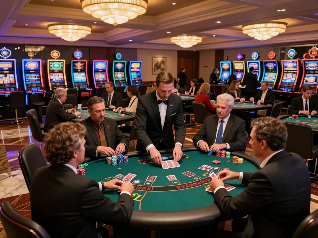 Players at a blackjack table strategizing their game at VA88 casino.