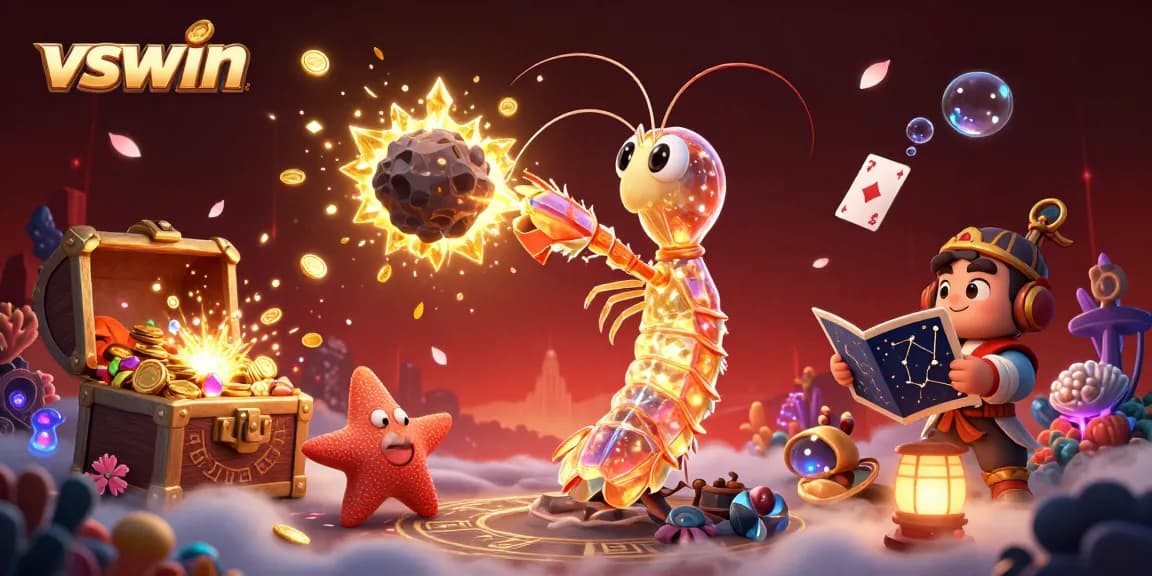 Experience the thrill of winning at vswin with vibrant gambling-themed 3D illustration.