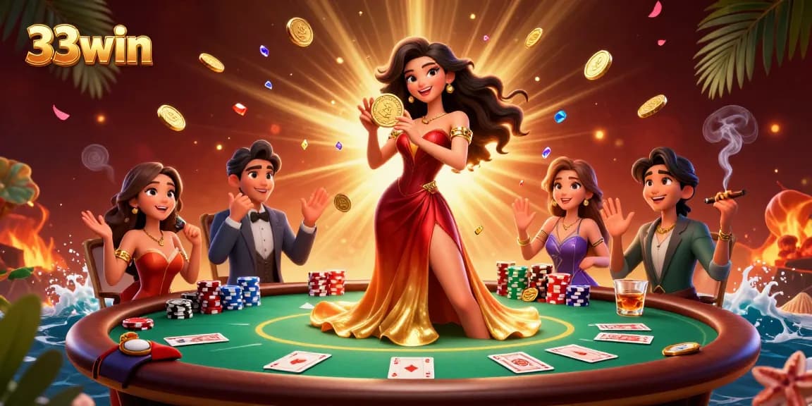 Engage with 33win for an immersive gambling experience featuring dazzling casino elements.