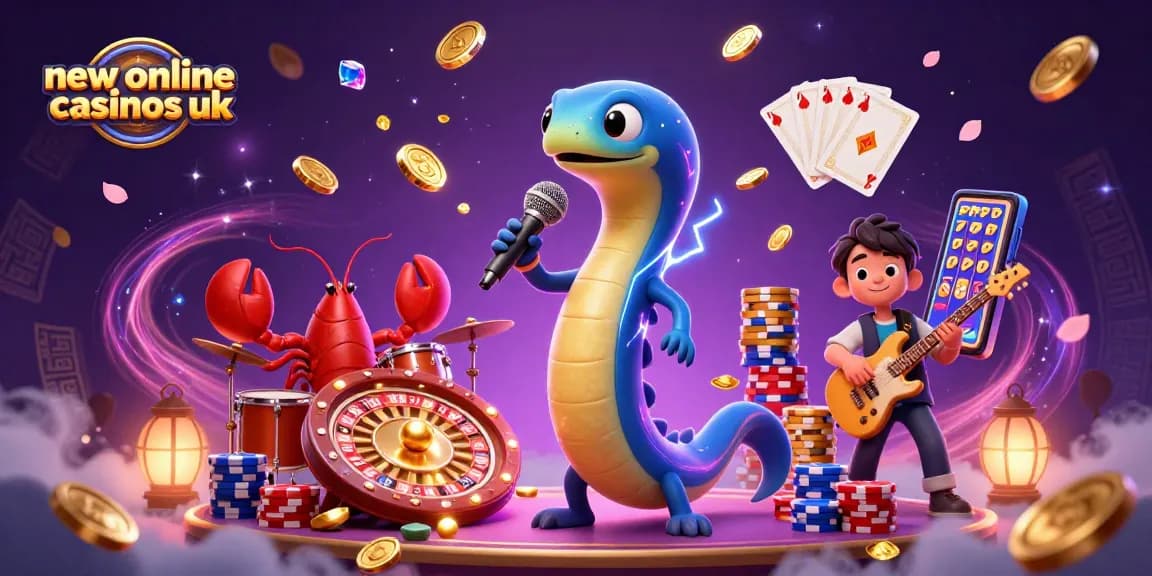 Experience the excitement of new online casinos UK with vibrant scenes of jackpot slots and dynamic gameplay.