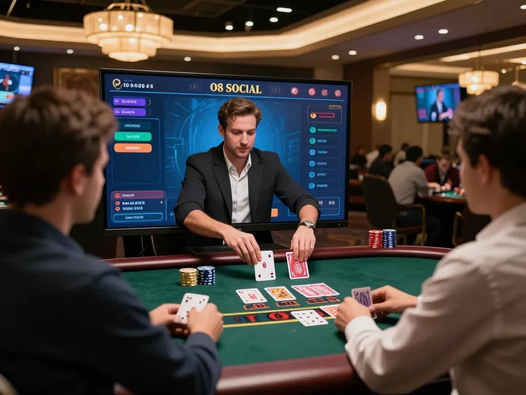 Players engaging in real-time blackjack at O8 Social, enjoying a modern online casino experience.