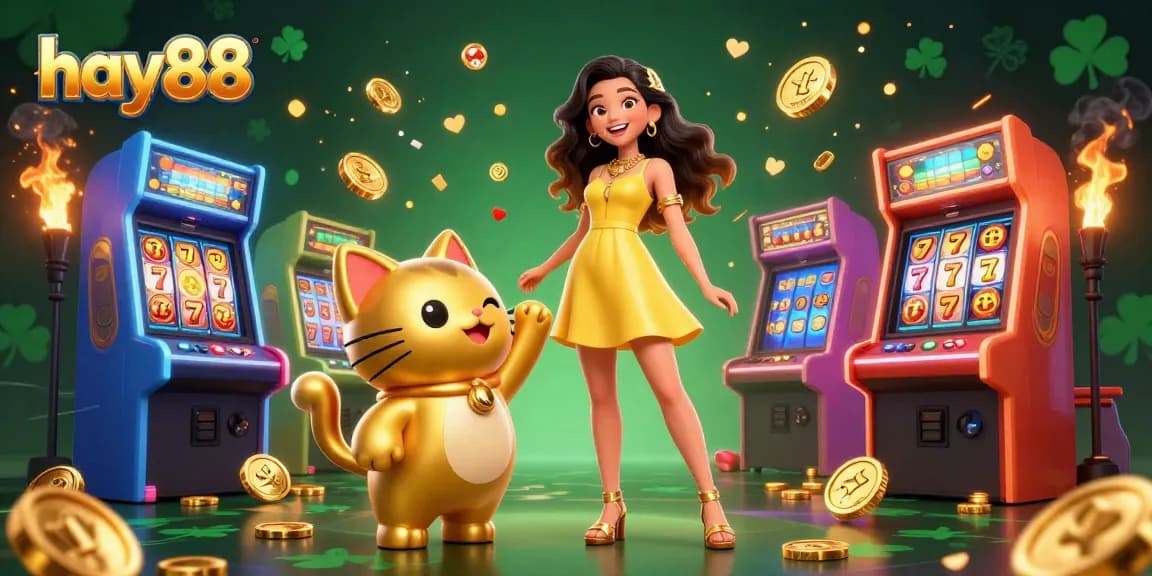 Experience exciting gameplay at hay88 with vibrant colorful slots and interactive characters.