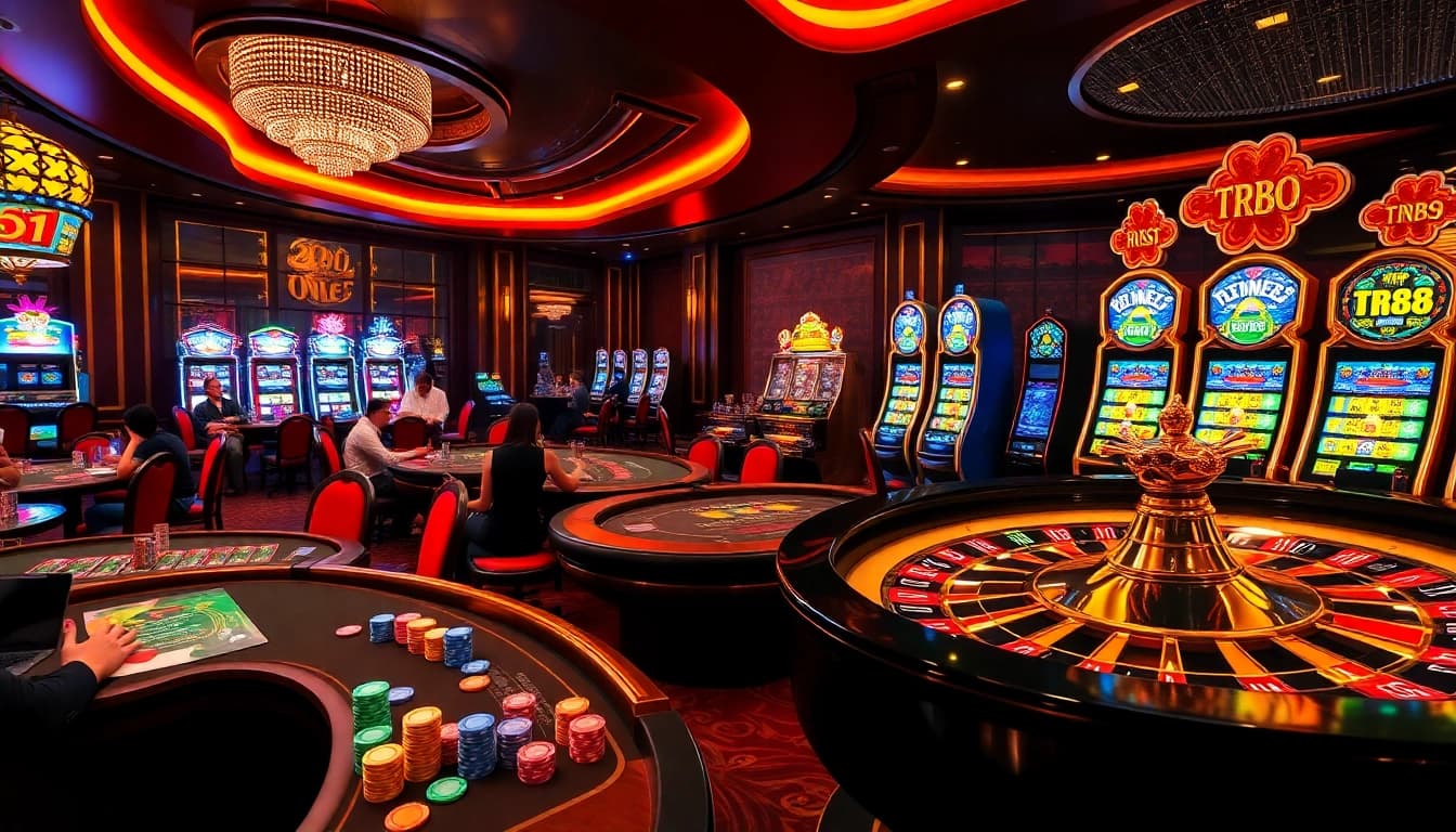 Engage with the excitement of https://tr88.work/ casino gaming featuring luxurious tables and vibrant slot machines.