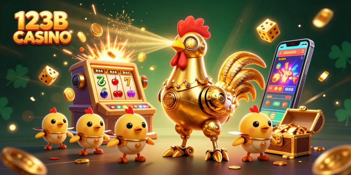 Engage with vibrant gaming excitement at 123B CASINO featuring colorful slot machines and dynamic characters.