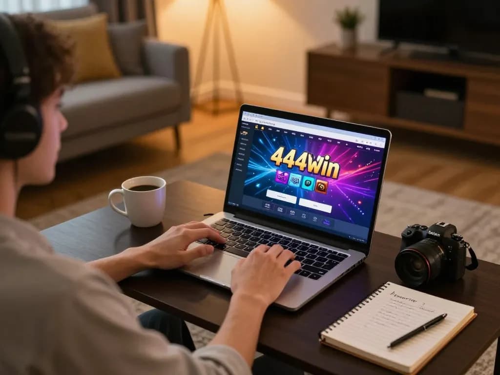 Experience 4444win online gaming with vibrant graphics and a cozy setup.