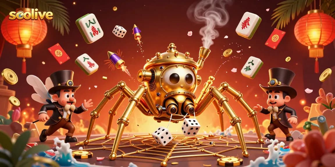 Socolive enhances your betting experience with a vibrant steampunk illustration combining golden elements and dynamic casino features.