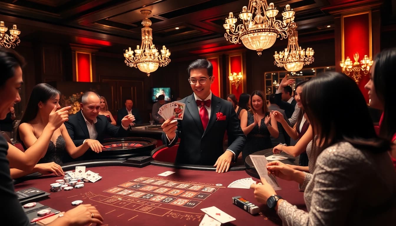 Experience the thrilling gameplay at 23win04 with a dynamic blackjack table and enticing atmosphere.