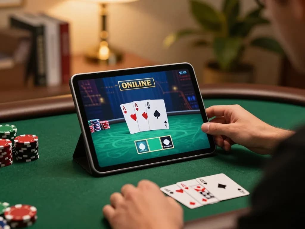 Engaged player at lv88 gaming on a tablet in a sophisticated home atmosphere.