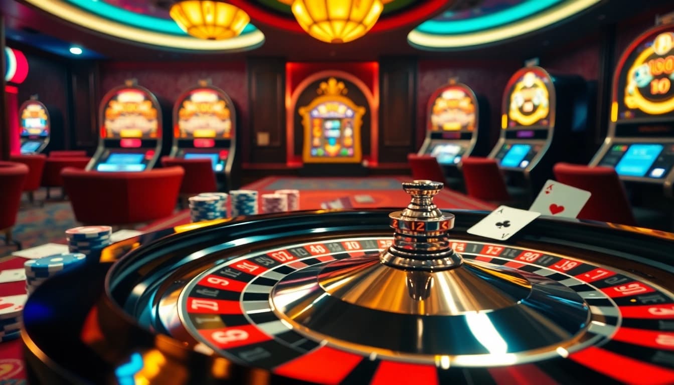 A dynamic casino scene showcasing the excitement of gambling with hidden wiki 2026 imagery and vibrant gaming elements.