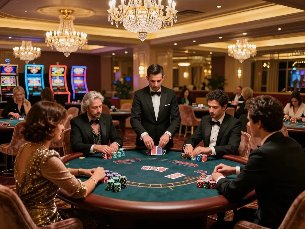 Twin68 VIP gaming experience with high-stakes poker action in a luxurious casino atmosphere