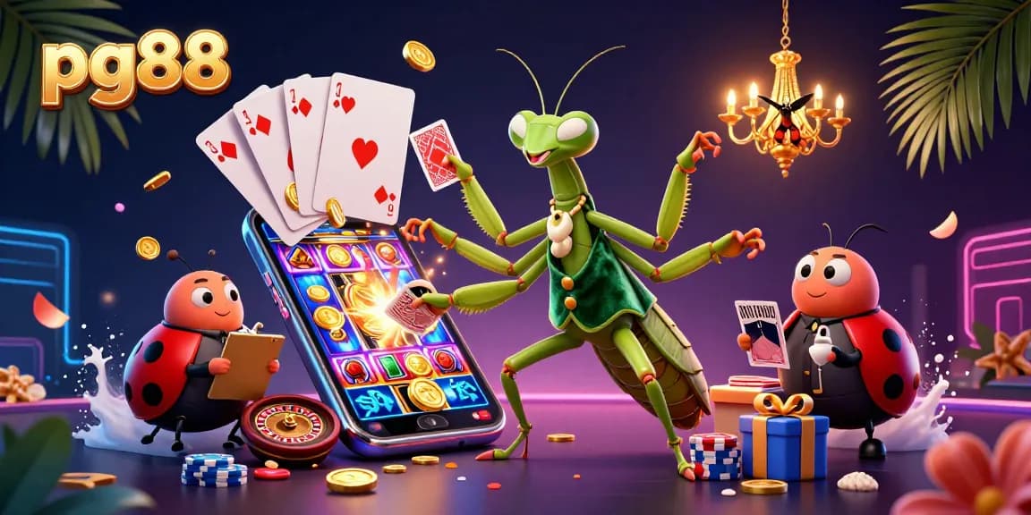 Join the excitement at pg88 with card games and vibrant casino elements enticing players.