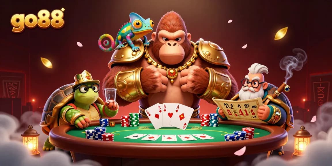 Engage in thrilling gameplay at go88 with unique characters in a vibrant casino setting.