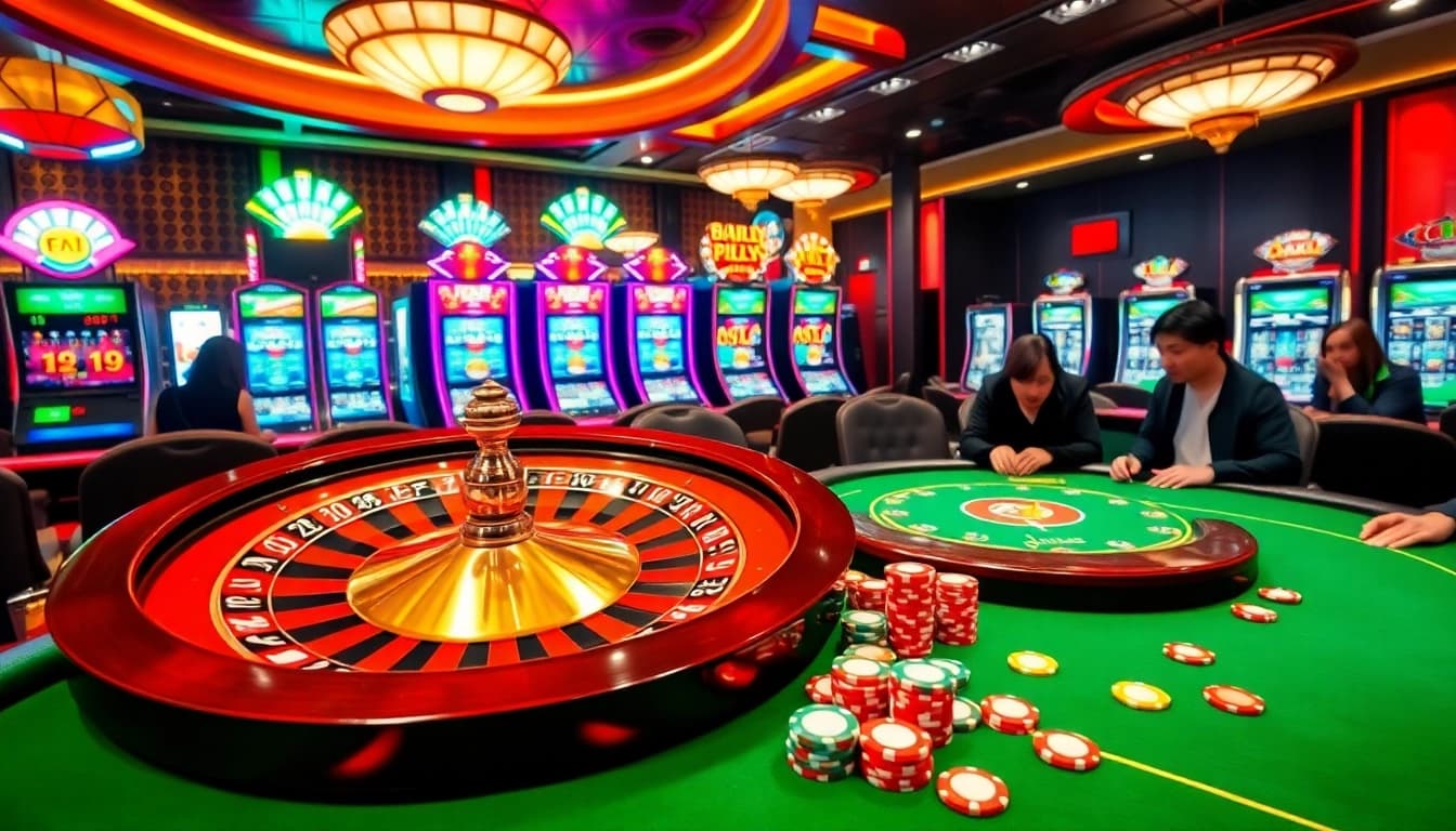 High-stakes poker action at https://fly88.ae.org/ with roulette wheel and vibrant casino ambiance.