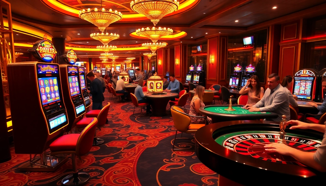 Betting excitement at https://nk88zz.bio/ with vibrant slot machines and roulette.