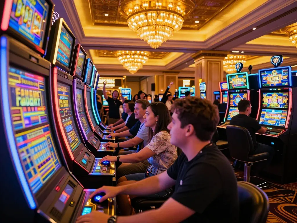Experience the excitement of gaming at trang chủ hm88 with vibrant slot machines and enthusiastic players