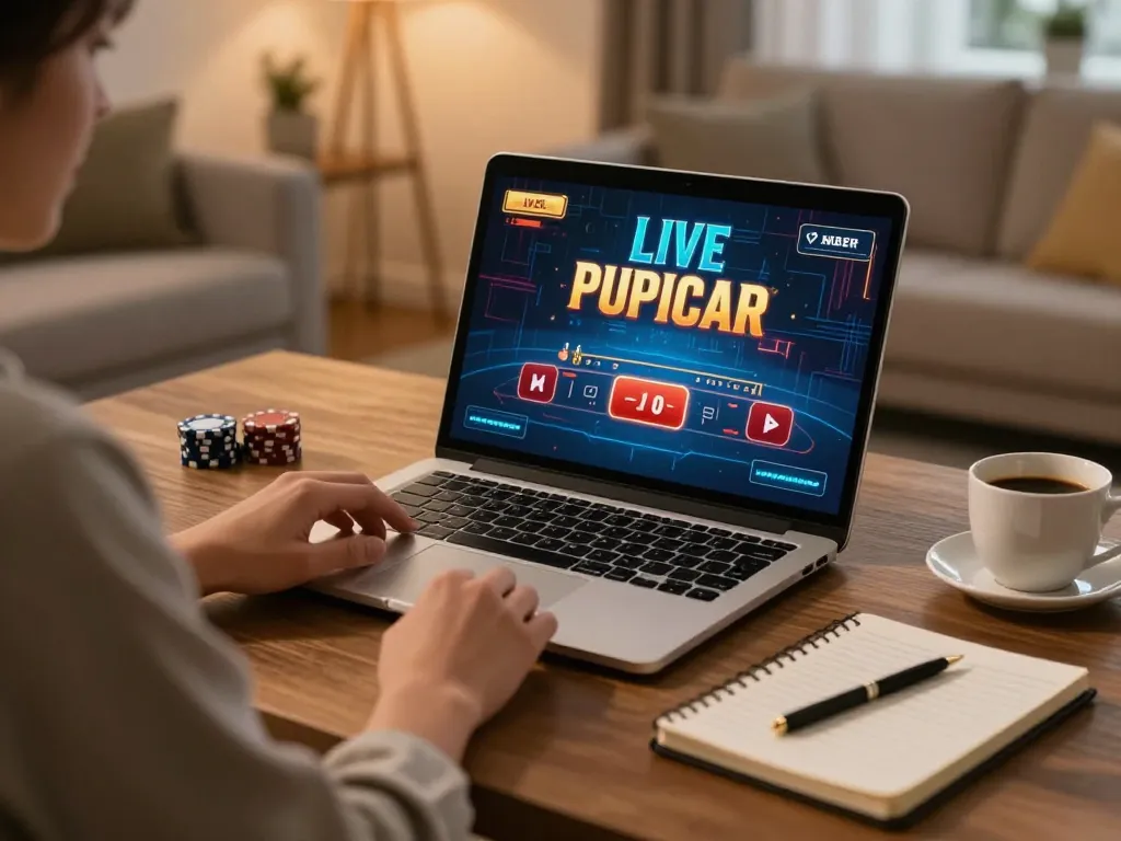 Player enjoying a live dealer game with WW88, highlighting immersive online casino experience.