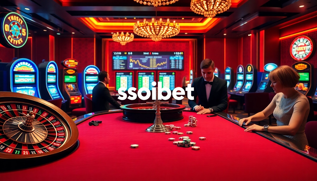 Experience the thrill of เว็บตรง soibet at a luxurious casino table with vibrant gaming action.