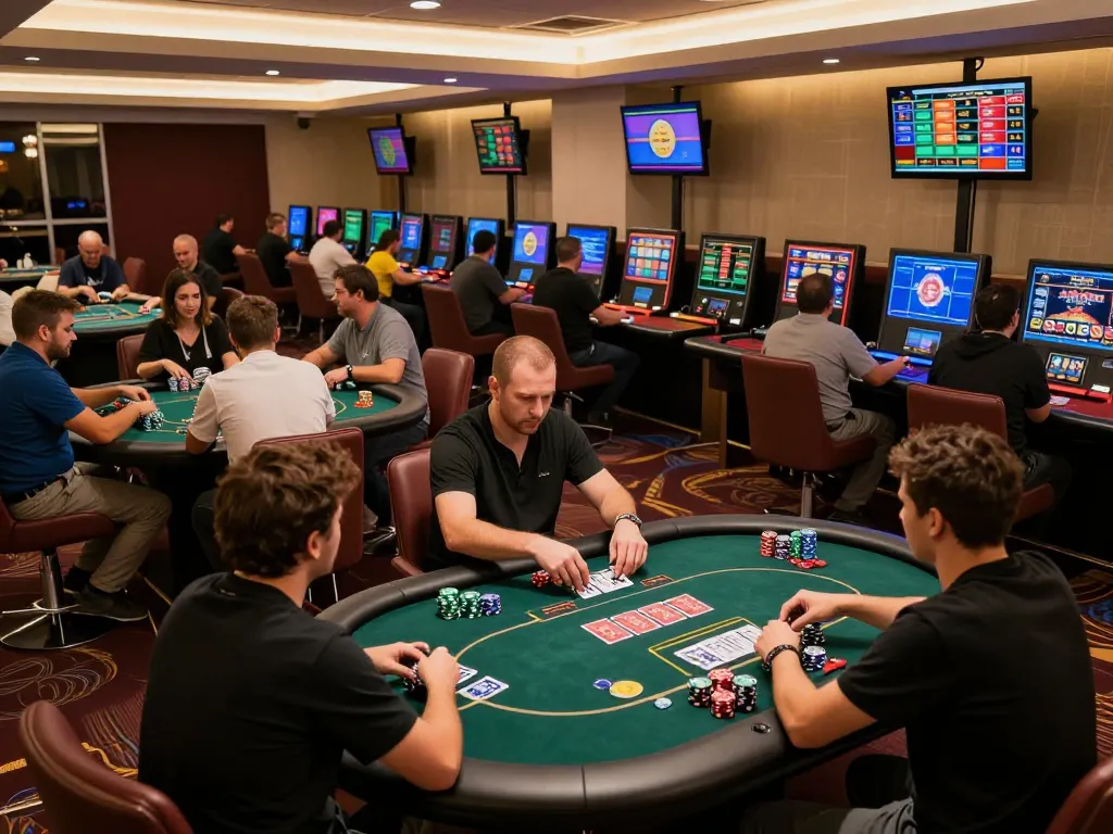 SX88 players betting on dynamic online casino games, showcasing vibrant gameplay and real-time strategy.