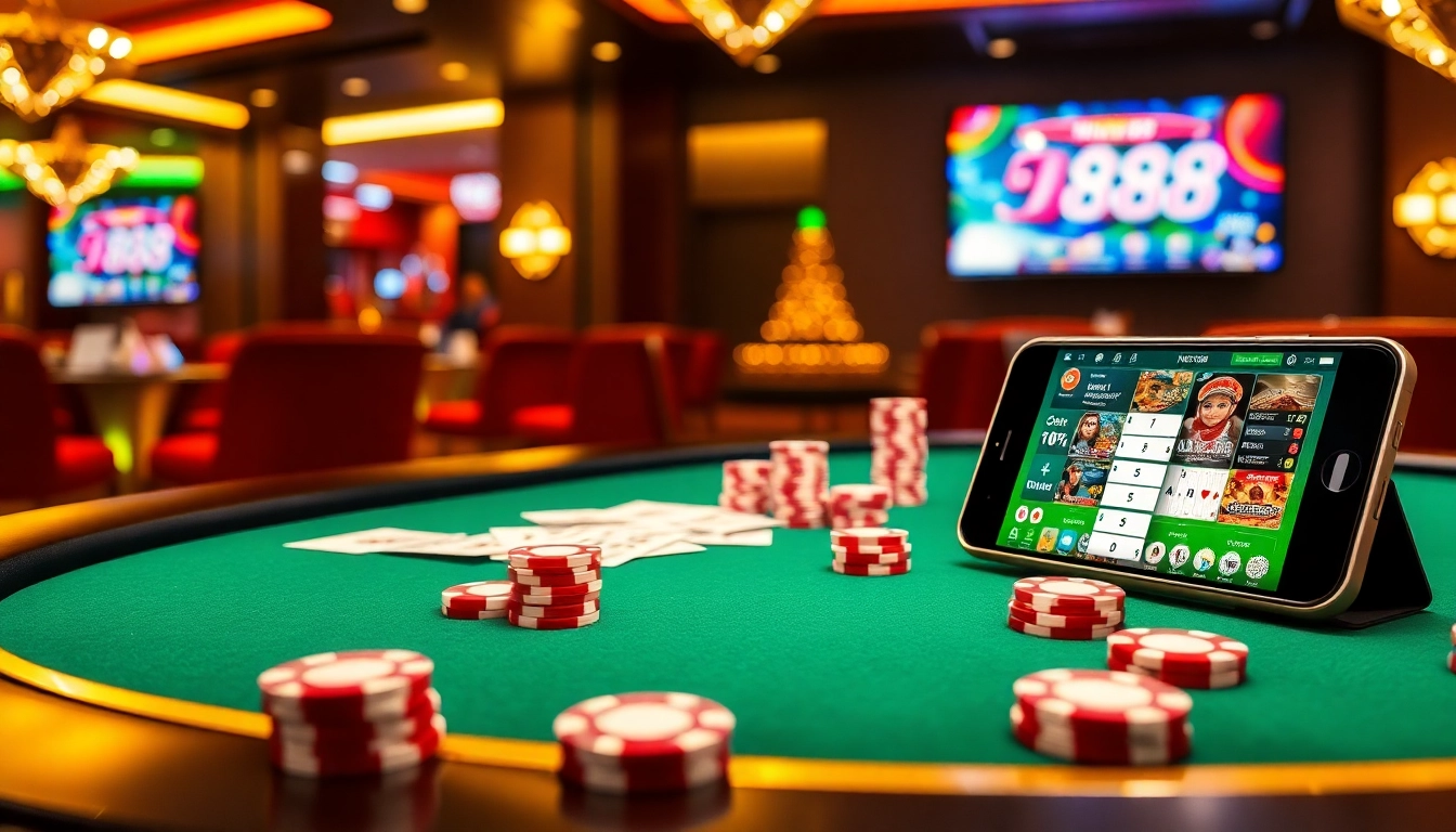 Enjoy a thrilling gaming experience at https://fnew88.com/ with vibrant casino elements and luxurious ambiance.